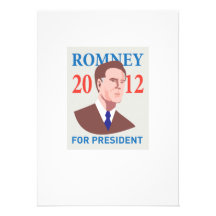 American Presidential Candidate Mitt Romney retro Invites