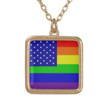 American Pride Gay Flag Necklace