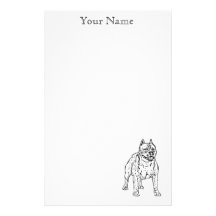 American Staffordshire Terrier Stationary Personalized Stationery