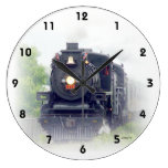 American Steam Train Round Wallclock