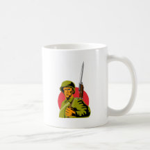 American world war two soldier army coffee mug