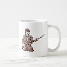 American world war two soldier army coffee mug