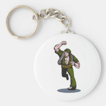 American world war two soldier keychain