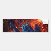 Americas Lady Liberty Bumper Sticker
