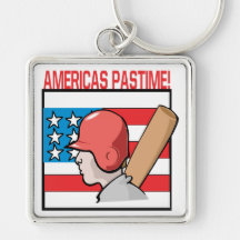 Americas Pastime Key Chain