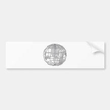 AmericasOnGlobe Bumper Sticker