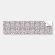Amethyst Damask Bumper Stickers