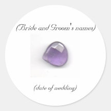 Amethyst Wedding Sticker