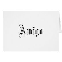 Amigo Outline Greeting Card