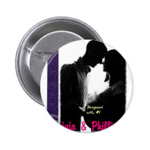 Aminia & Phillip Pregnant Pinback Button