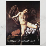 Amor Victorious By Michelangelo Da Caravaggio Personalized Flyer
