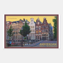 Amsterdam-Keizersgracht Centrum Rectangle Stickers