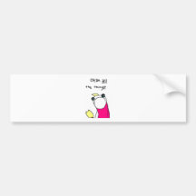 Amusing worm from comics bumper stickers
