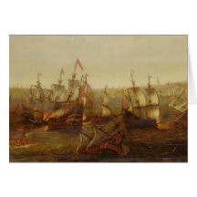 An Action between Spanish Ships and Barbary Galley Cards