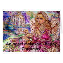 An angel of praying., An angel makes you happy ... Card