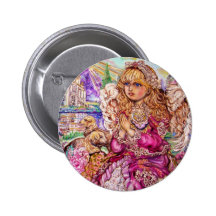 An angel of praying. pinback buttons