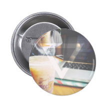 An Average Day in a Coffee Shop Pinback Button