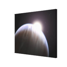 An extrasolar planet with its parent star stretched canvas prints