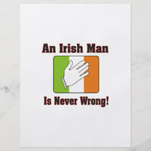 An Irish Man Is Never Wrong Flyer