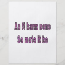 an it harm none purple texture outline pagan.png flyers