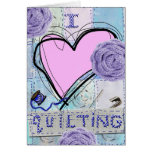 An original card to send to your quilt friends! wenskaarten