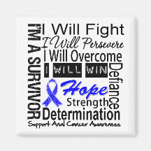 Anal Cancer Fight Persevere Overcome Win Refrigerator Magnet