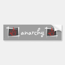 Anarchy Brush Flag Bumper Sticker