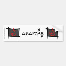Anarchy Brush Flag Bumper Stickers