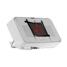 Anarchy Brush Flag Laptop Speakers