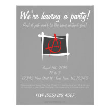 Anarchy Brush Flag Personalized Invites