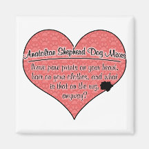 Anatolian Shepherd Dog Mixes Paw Prints Dog Humour Fridge Magnet