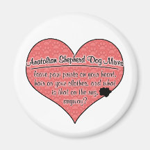 Anatolian Shepherd Dog Mixes Paw Prints Dog Humour Magnet