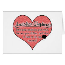 Anatolian Shepherd Paw Prints Dog Humour Greeting Cards