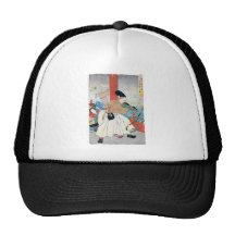 Ancient Japanese Archer Painting Hats
