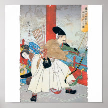 Ancient Japanese Archer Painting Print