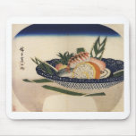 Ancient Painting of a Bowl of Sushi circa 1800's Mousepad