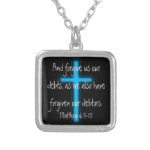 And forgive us our debts, Lord's Prayer Necklace