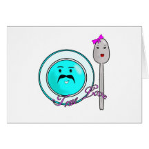 And the Dish Ran Away with the Spoon Greeting Card