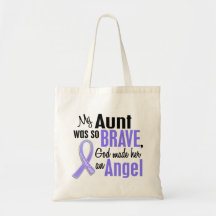 Angel 1 Aunt Stomach Cancer Tote Bag