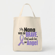 Angel 1 Nana Stomach Cancer Canvas Bags