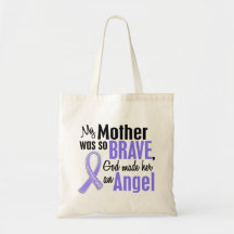 Angel 2 Mother Stomach Cancer Canvas Bag