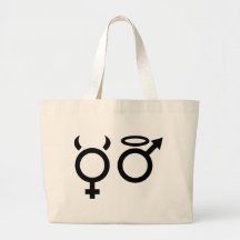 angel and devil icon canvas bags