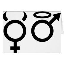 angel and devil icon greeting cards