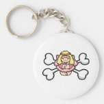 angel baby Skull and Crossbones Keychain
