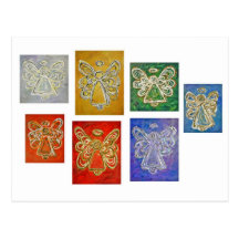Angel Colour Series Paintings Postcard