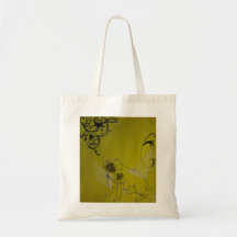 angel dog tote bag