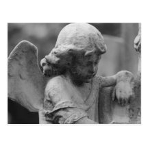Angel in Cemetery Postcard
