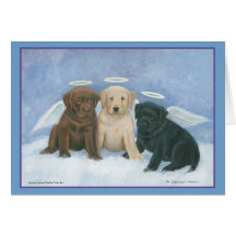 Angel Labbies Christmas Card