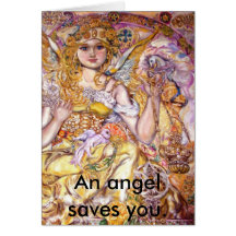 Angel Moloney., An angel saves you. Greeting Card