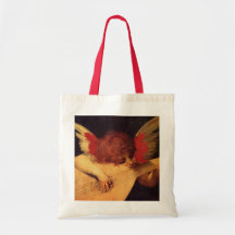 Angel Musician, Rosso Fiorentino Christian Tote Bags